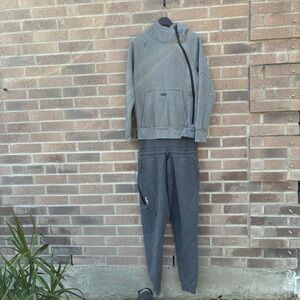 Tuxy One Piece Jumpsuit Mens Medium Hoodie Jogger Set Loungewear Travel Zip